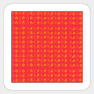 Orange Daisy and Cosmos Flowers Sticker